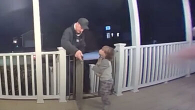 Photo of TODDLER chases pizza delivery MAN to give him hug, not knowing he had just L0ST his child
