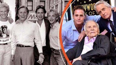 Photo of Kirk Douglas’ childhood made him a charitable man, but none of his children got a penny from his fortune