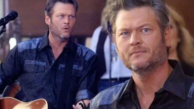 Photo of Blake Shelton is in our hearts and prayers.