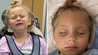 Photo of 7-year-old girl was paralyzed after a teenager jumped on her back from 30 feet above at Loretta Lynn’s campground.