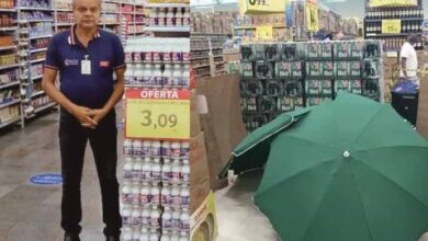 Photo of Supermarket Worker Drops Dead, Staff Cover Up His Body And Stay Open
