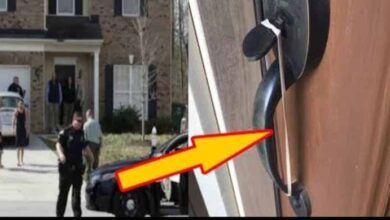 Photo of If you ever notice your door handle with a rubber band on it do not touch it