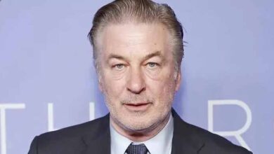 Photo of Alec Baldwin remarked of his mother one year after her death, “We Miss Her.”