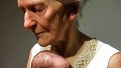 Photo of If you think you see a grandmother with a baby, well you better look closer – it’s not what it seems