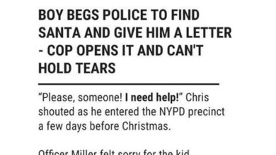 Photo of Little Boy Begs Cops to Find Santa Claus and Give Him His Christmas Letter