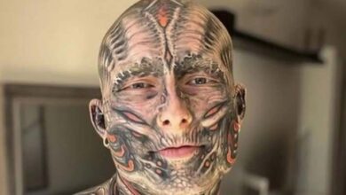 Photo of Tattoo addict inks 95 percent of his body, reveals what he looked like just 5 years ago