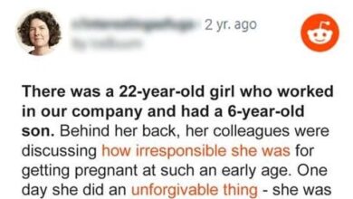 Photo of ‘Hooked up Too Early’ Colleagues Mock Single Mom of Boy, Learn She’s Not Really His Mother