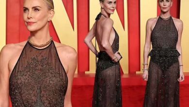 Photo of At 48, Charlize Theron’s see-through gown for Oscars after party ignites reactions from fans