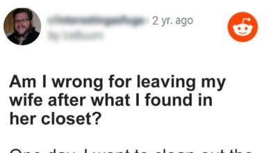 Photo of Man Wants to Leave His Wife after Finding Her Hidden Bag in the Closet