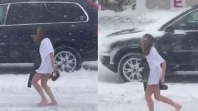 Photo of Cheating Wife Caught Running Home In The Snow