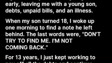 Photo of My Son Left Me Alone with Debts and Illness 13 Years Ago – Yesterday, He Knocked on My Door