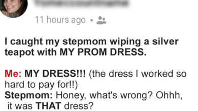 Photo of Woman Cuts Her Stepdaughter’s Prom Dress to Pieces — Dad Has Daughter’s Back & Teaches Wife a Lesson