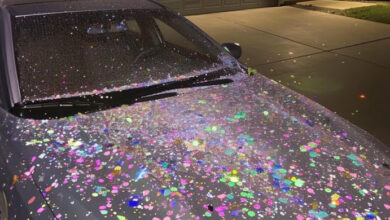 Photo of I thought it was simply a neighbor’s joke when my husband’s car was fully covered in glitter but the truth uncovered many years of lies