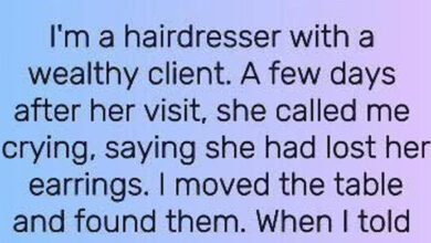 Photo of She lost her expensive earrings at my salon,