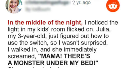 Photo of 3-Year-Old Girl Cries Claiming a Monster
