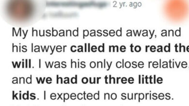 Photo of Single Mother of 3 Attends Her Husband’s