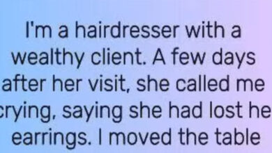 Photo of She lost her expensive earrings at my salon