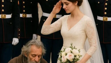 Photo of For 6 years, a young baker left warm food for a quiet homeless man—never asking his name! On her wedding day,
